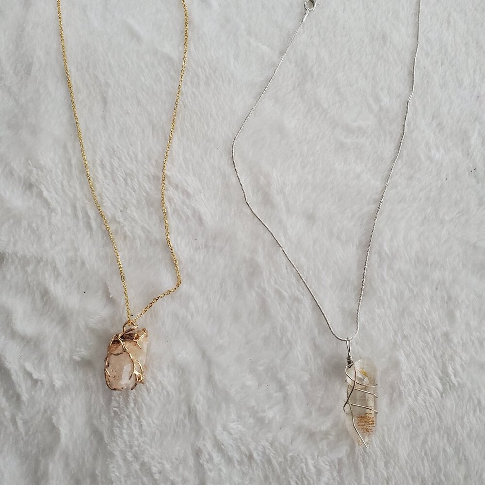 Quartz necklaces